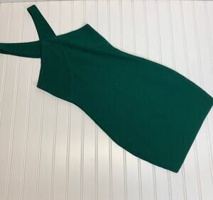 Green Bodycon Halter Neck Dress Ribbed Rumor Sz XS Small